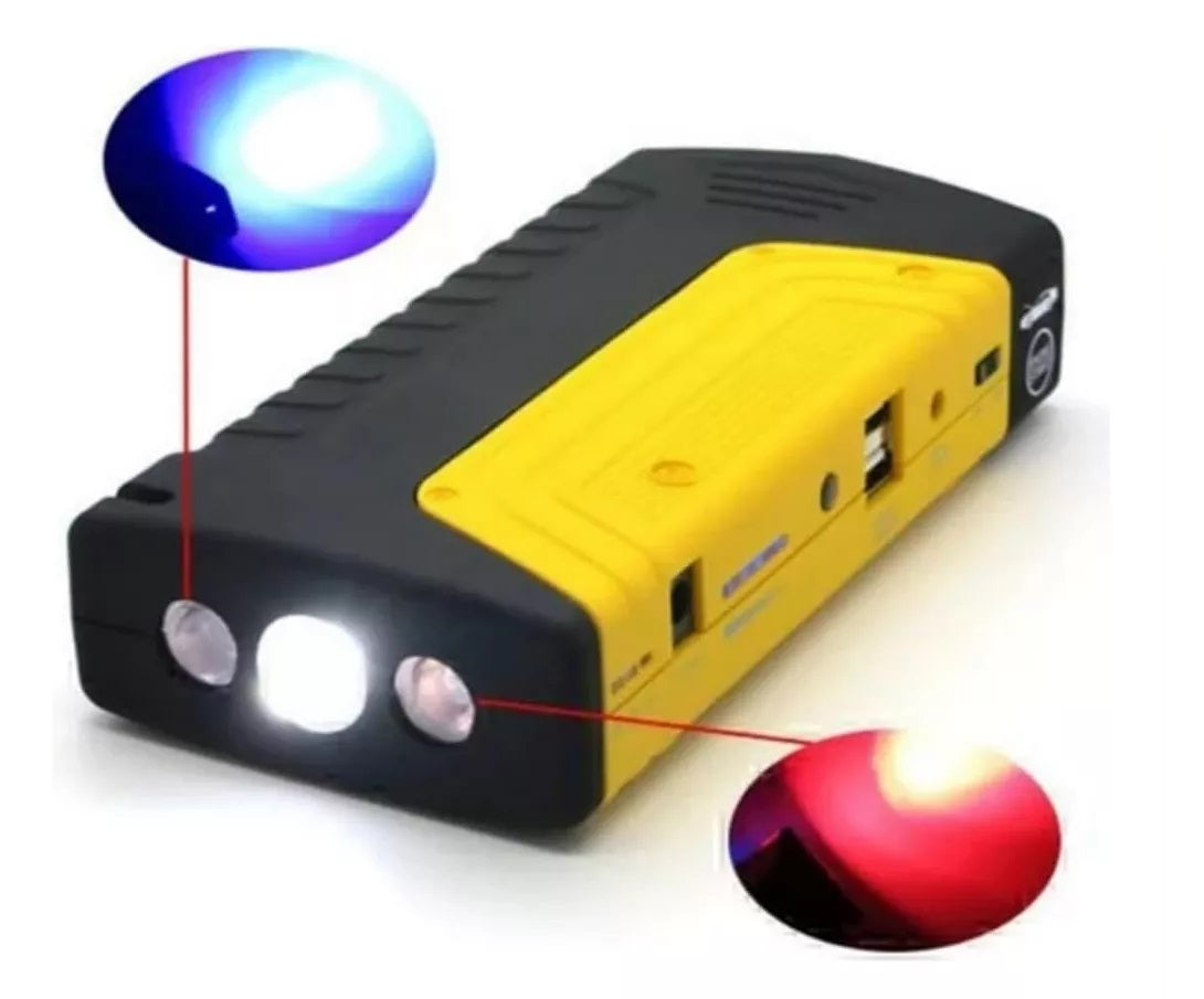 Iniciador de Batería Jump Starter Powerbank Cargador Linterna - Solución de Emergencia para tu Coche y Dispositivos