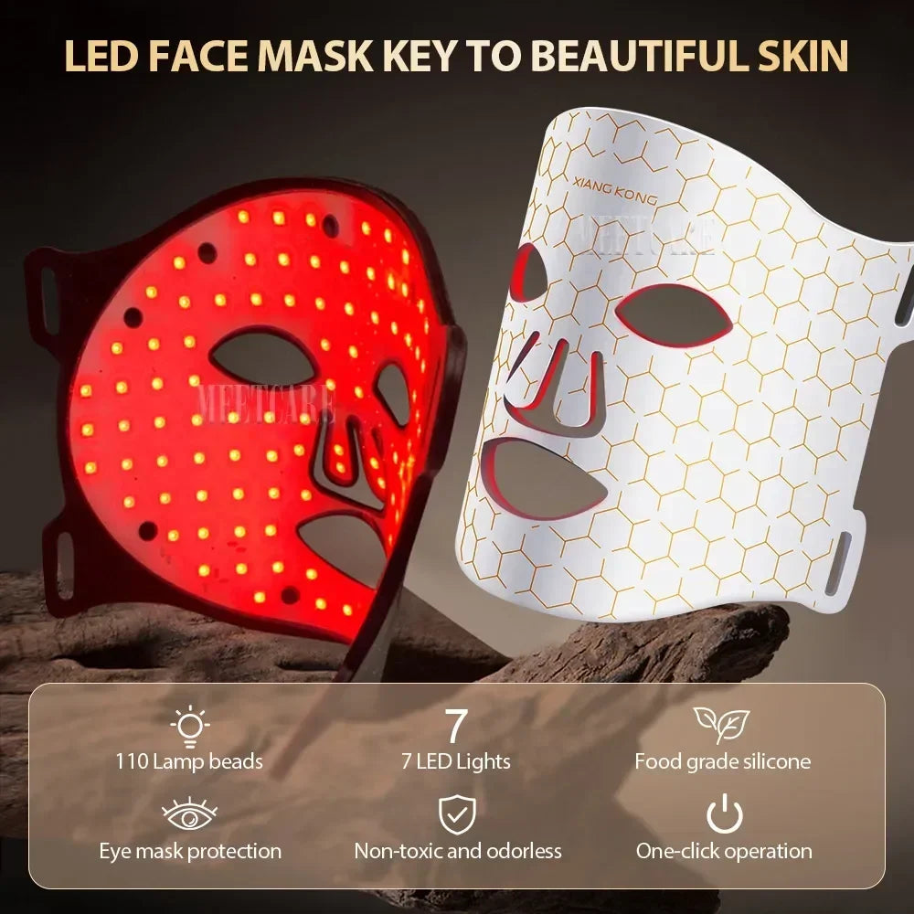 MASCARA FACIAL LED 7 COLORES SILICONA