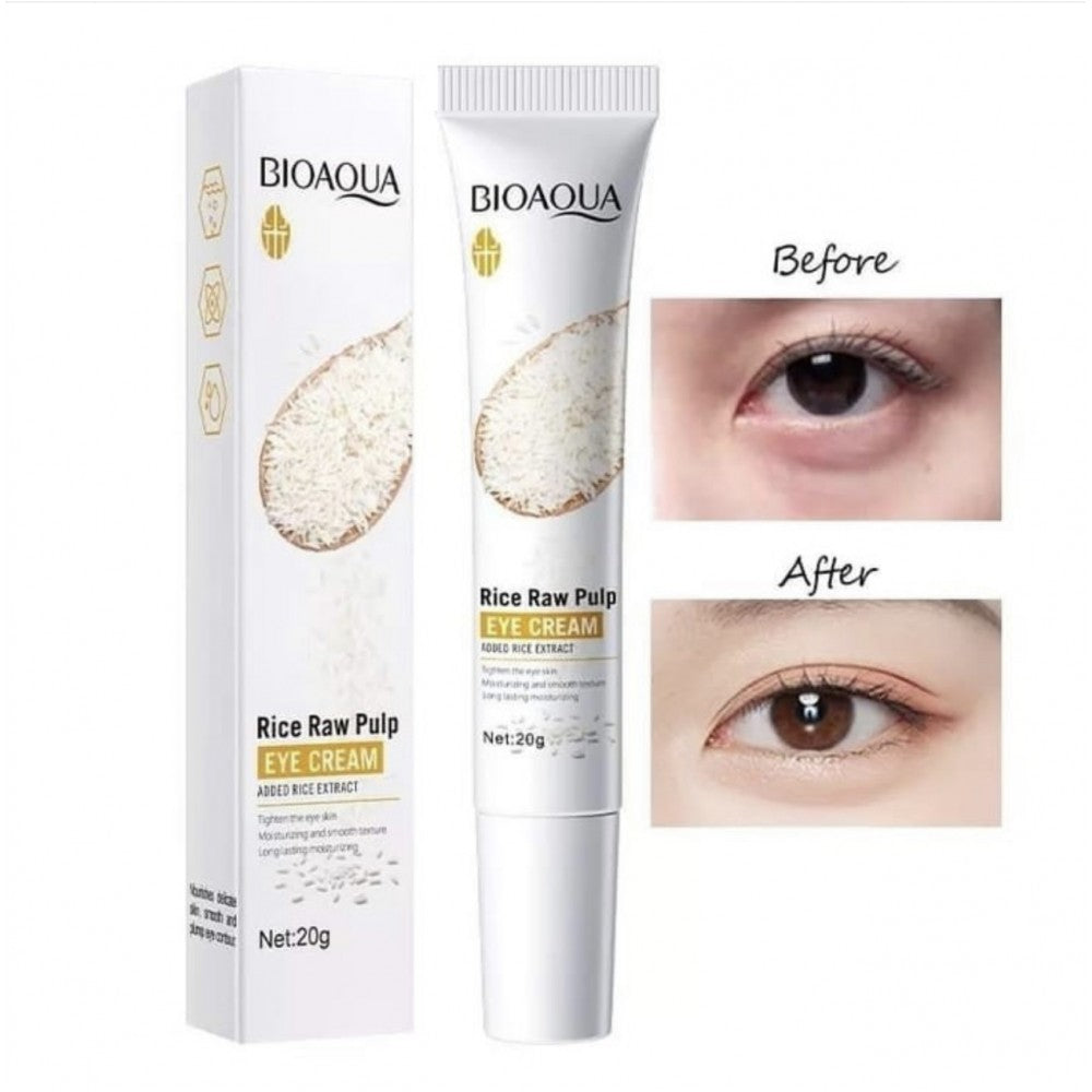 Contorno de Ojos de Arroz y Ácido Hialurônico de BIOAQUA! -