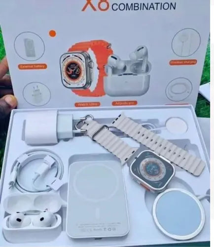 Combo Smartwatch + Powerbank + Audifonos X8 - Tecnología y Comodidad en un Solo Paquete